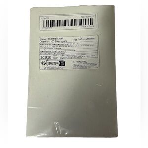 *FREE WITH PURCHASE* ADHESIVE THERMAL PRINTER PAPER LABELS 4x6 WHITE 100 PAGES